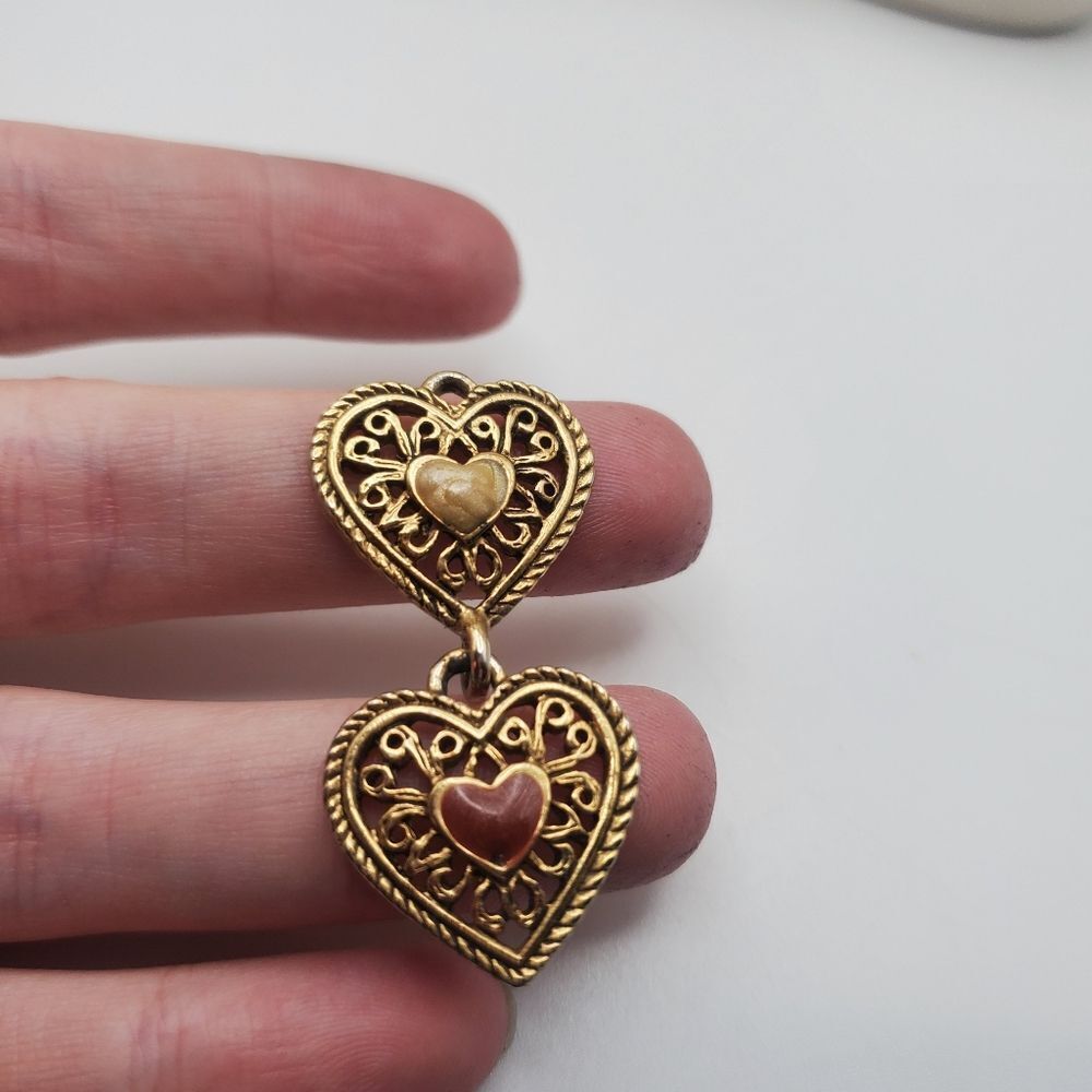 Arabian princess double heart necklace pendant
